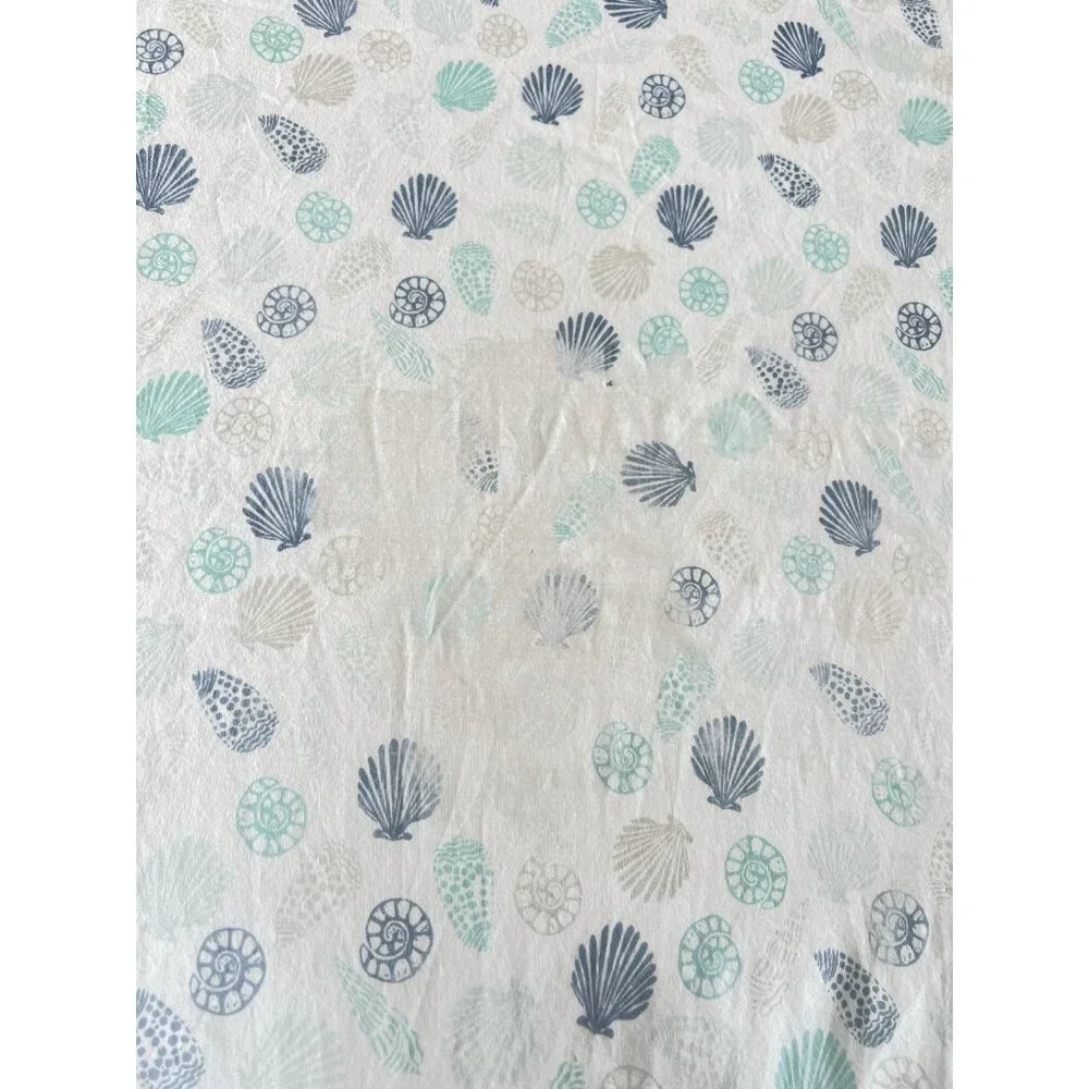 Set 3 Queen Sea Shell Flat Sheet + 2 Qu Pillowcases 60% PIMA COTTON Ocean Summer - Picture 14 of 14